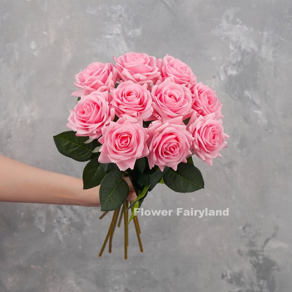 Stelo di rosa in lattice Real Touch / Fiore artificiale di alta qualità / Floreale  fai da te / Matrimonio/Decorazioni per la casa / Regali Rosa -  Italia