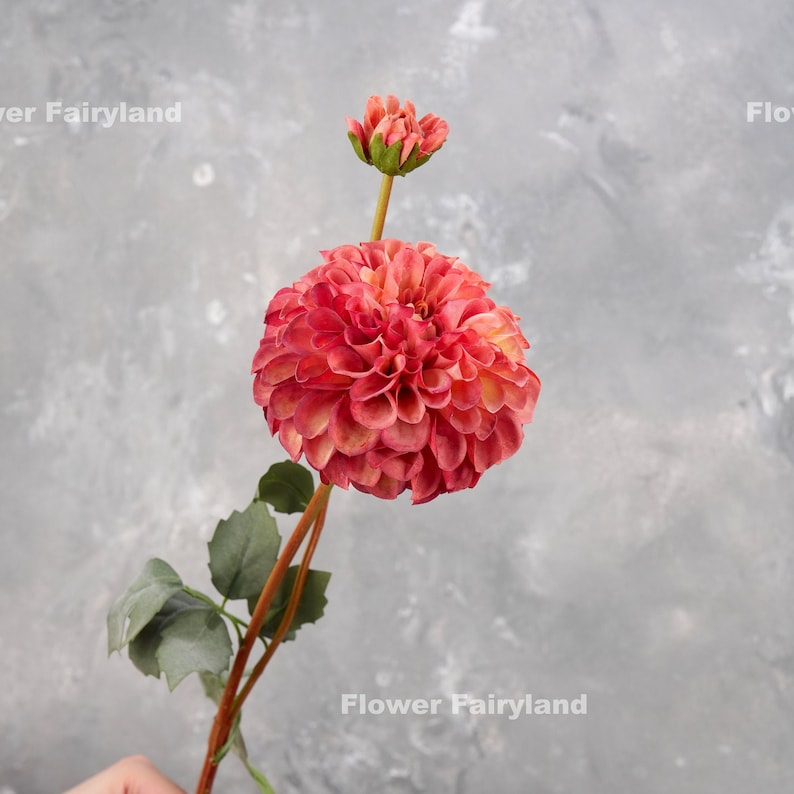 Realistic Palmares Dahlia Stem High Quality Artificial Flower Centerpieces DIY Floral Wedding/Home Decors Gifts Multi-color image 2