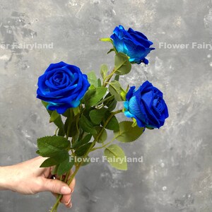Faux Rose Bouquet Velvet Rose Stem High Quality Artificial Flower DIY ...