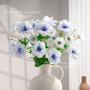 Faux Butterfly Ranunculus - Pale Blue