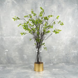 39 Decorative Leaf Stem Artificial Plant Wedding/Home Decoration Gifts Green image 9