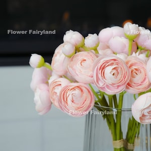 Mini Ranunculus Small Bundle - Artificial Flower - Soft Pink