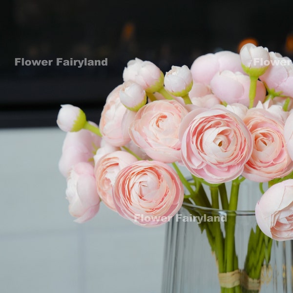Mini Ranunculus Small Bundle - Artificial Flower - Soft Pink