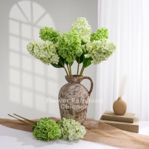 Real Touch Huge Head Panicle Hydrangea Stem - Artificial Flower - Multi-Color