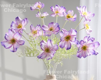 4 Heads Faux Cosmos - Artificial Flower - Light Purple