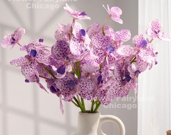 Real Touch Vanda Orchid Stem - Artificial Flower - Light Purple
