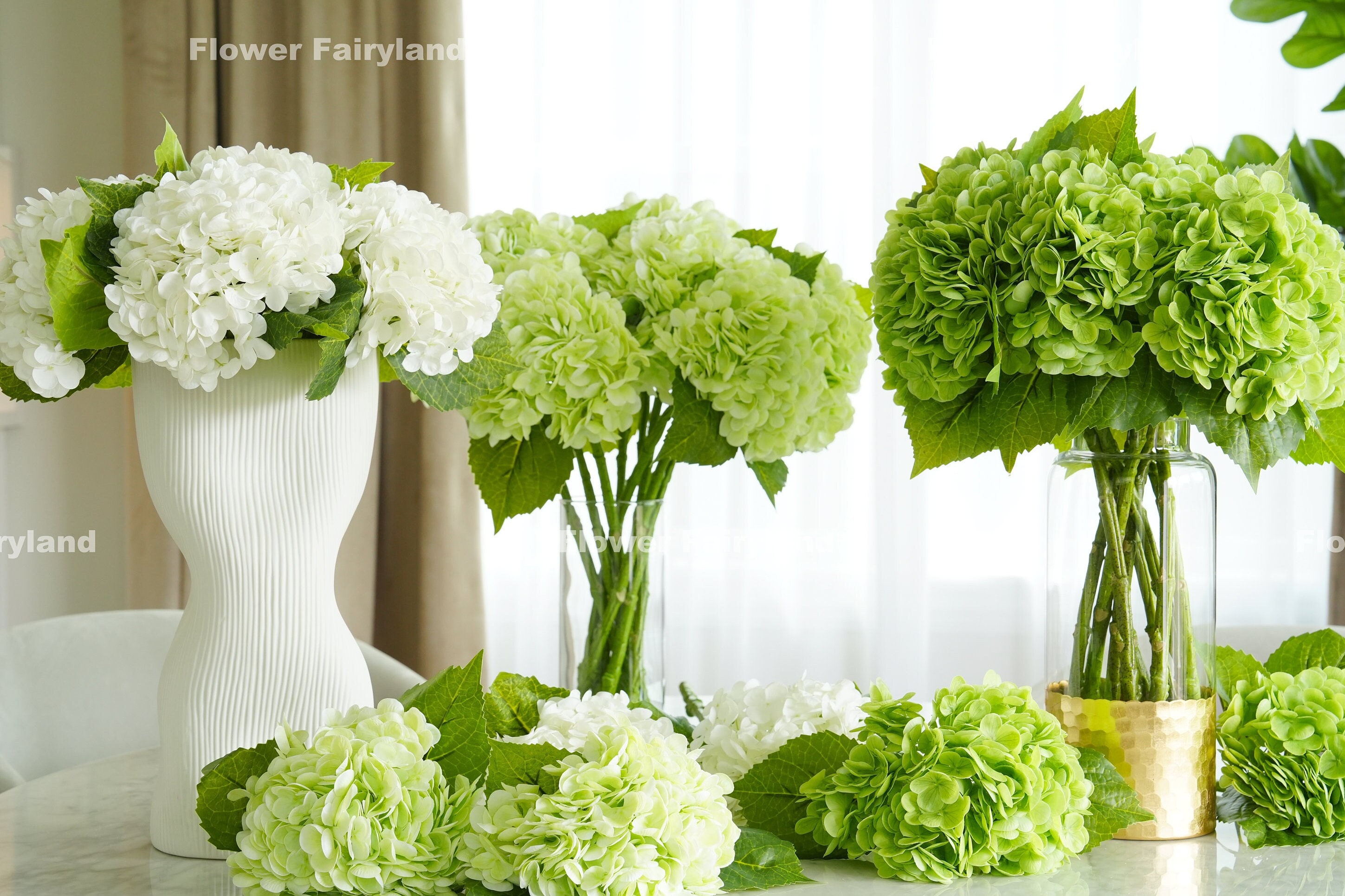300 Pièces Fleurs Artificielles Uxcell – Calices, Feuilles, Verdure Verte – DIY