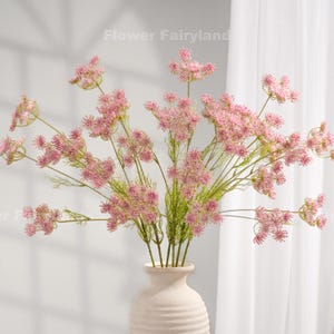 31“ Faux Queen Anne&#39;s Lace Branch - Artificial Plant - Pink