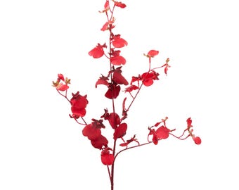 Faux Dancing Lady Orchid - Artificial Flower - Red