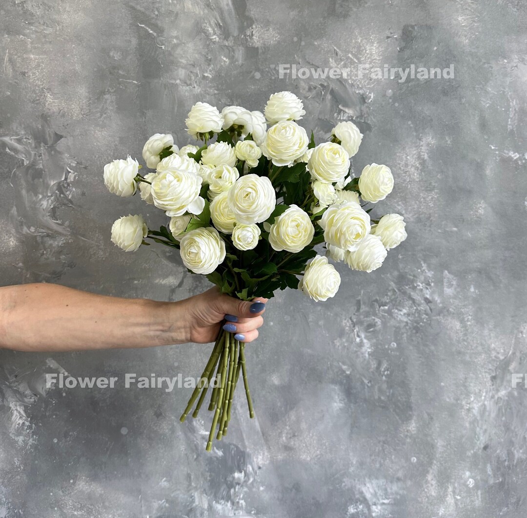 Faux Small Ranunculus High Quality Artificial Flower DIY Floral Wedding ...