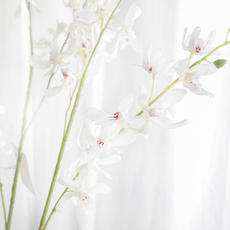 44 Faux Dendrobium Orchid Stem Artificial Flower Etsy