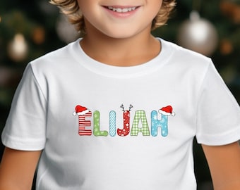 Personalized Christmas Name Shirt for Kids, Christmas Custom Name, Kids Custom Name Shirt, Toddler Christmas Tee, Baby Personalized Shirt