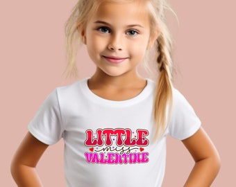 Little Miss Valentine Shirt, Kids Valentines Day Shirt, Cute Valentine's Day T-shirt, Toddlers Tee, Girls Valentine Shirt, Valentine Gift