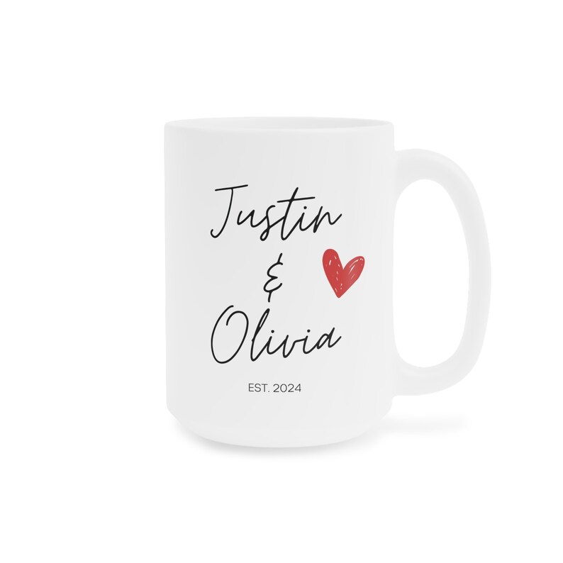 Husband & Wife Personalized Mugs, Couple Personalized Coffee Mugs, Husband and Wife Mugs, Custom Bride and Groom Mugs, Anniversary Gift image 6
