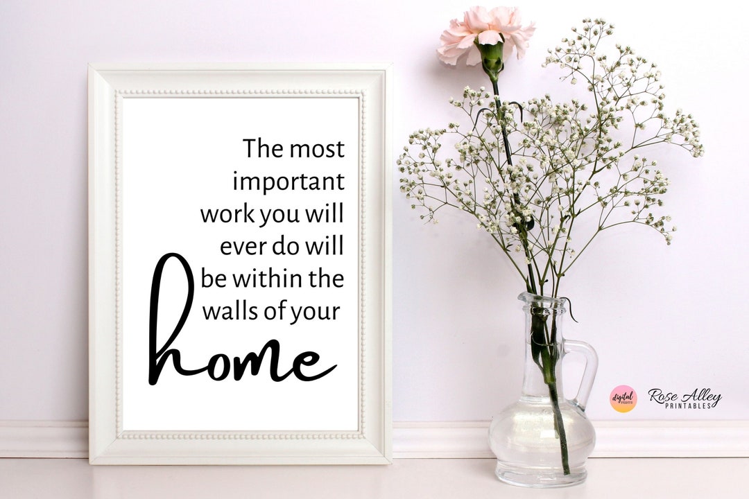 Typography Print Quote Printable Home Quote Wall Decor the - Etsy