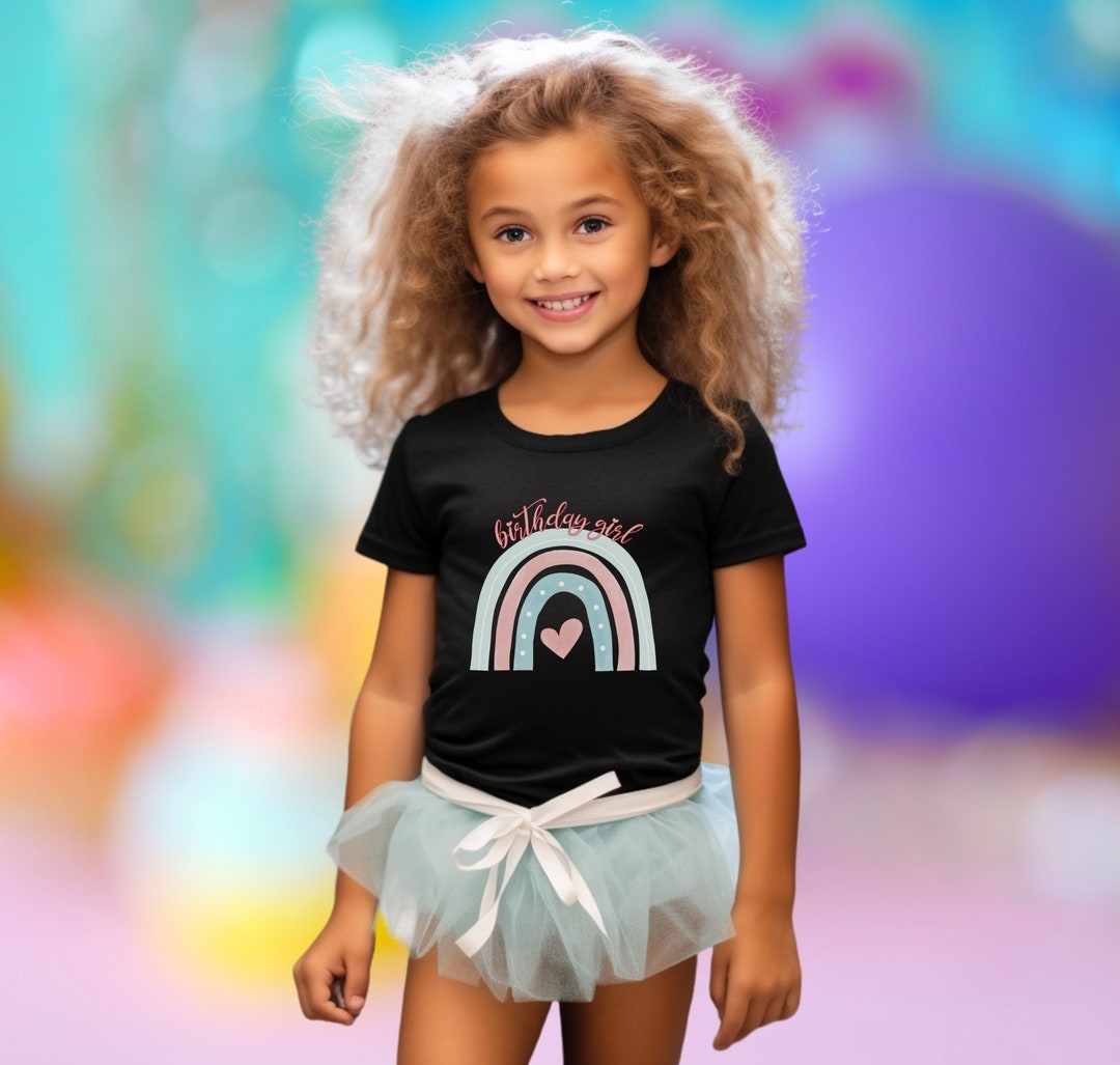 Birthday Girl Rainbow Tshirt, Birthday Party Girl Shirt, Birthday T