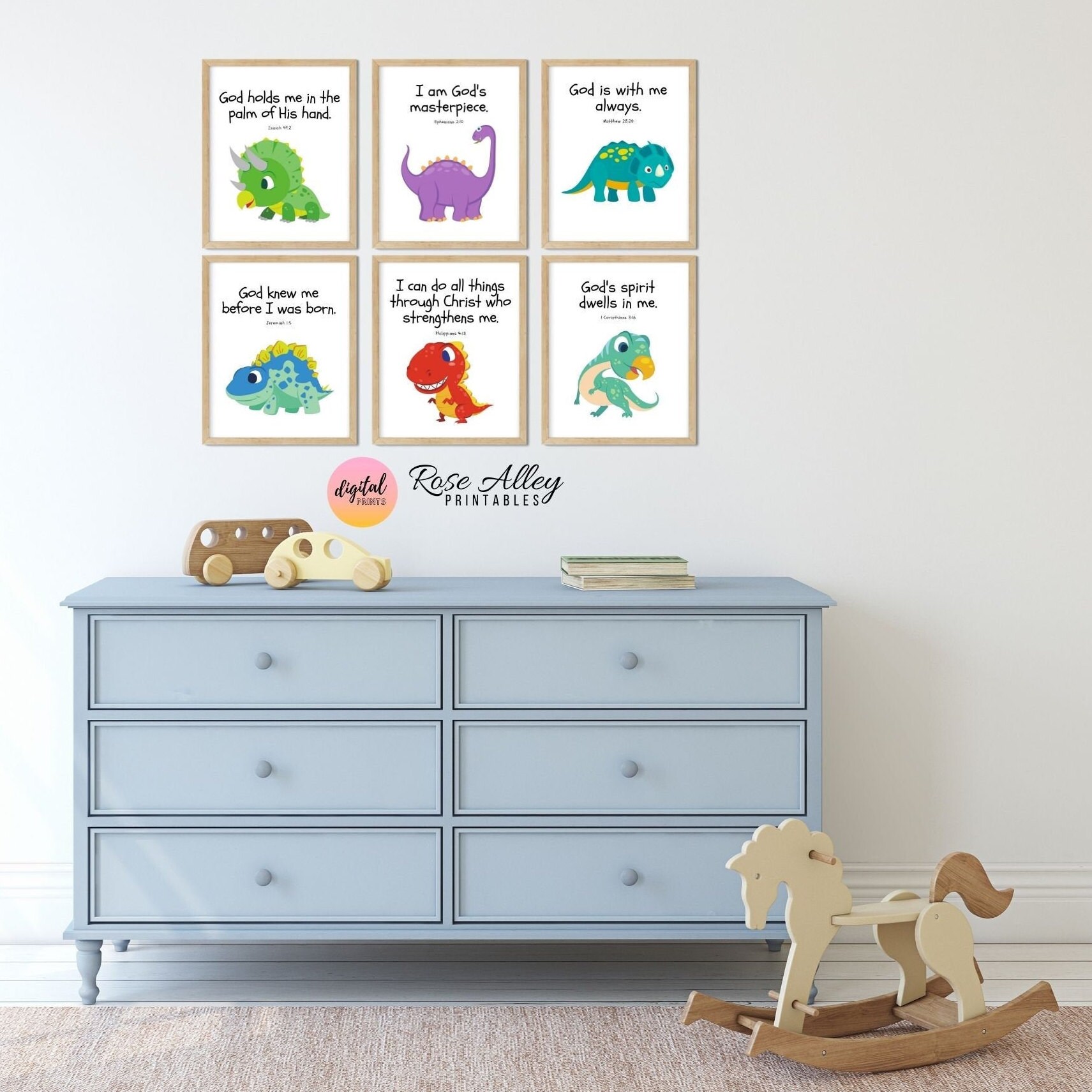Printable Wall Art Kids Room, Nursery Kids Wall Art, Bible Verse ...
