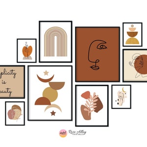 Boho Prints, Neutral Design Printable, Boho Wall Art, Neutral Decor, Neutral Art Prints, Boho Abstract Wall Art Printable, Set of 10