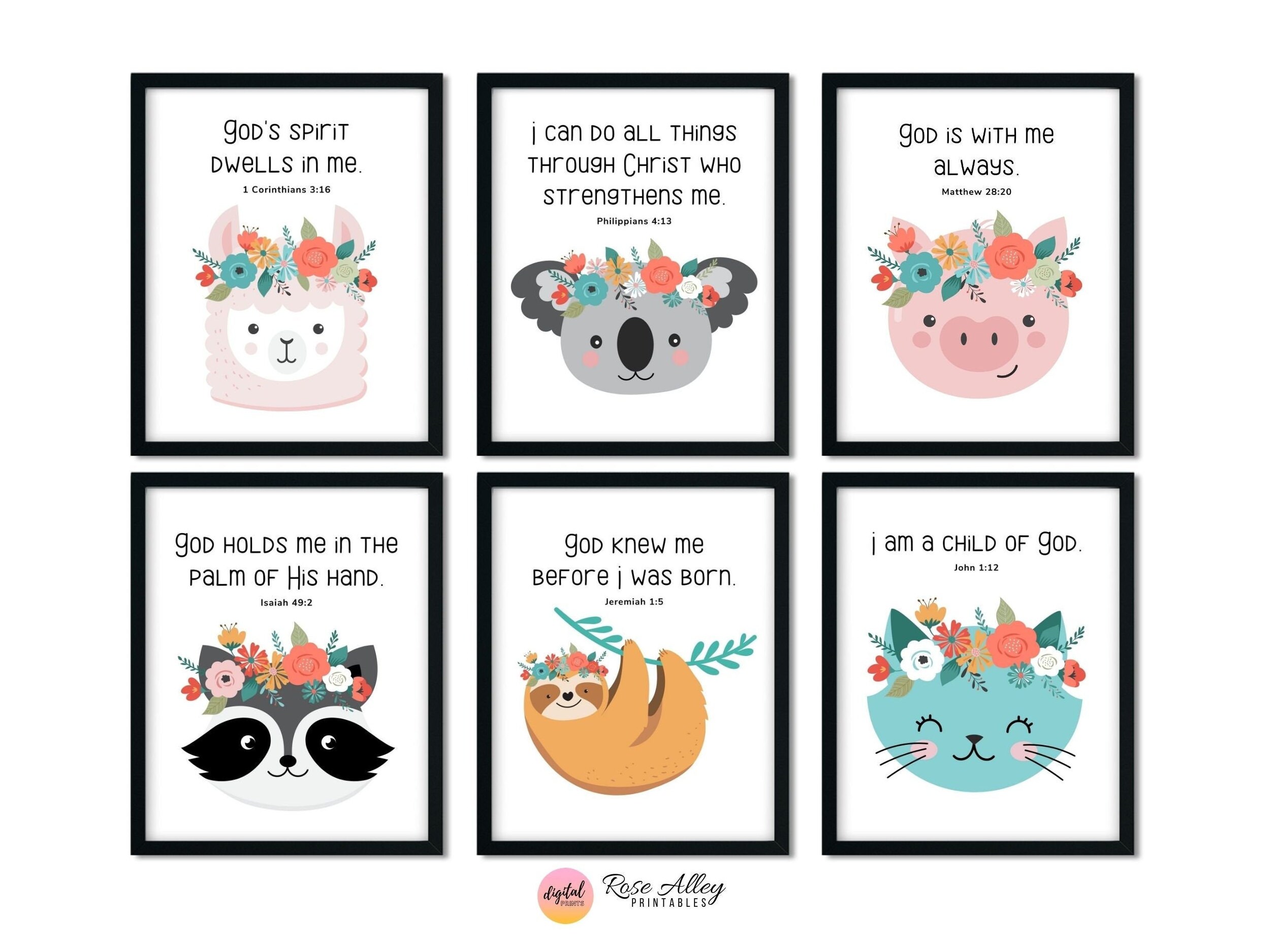 Girls Bedroom Prints, Nursery Decor, Printable Wall Art Kids Room, Kids ...