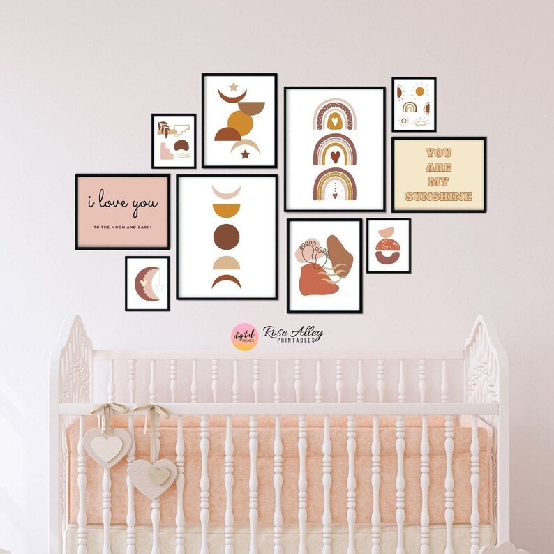 Nursery Boho Wall Decor, Kids Printable, Nursery Prints, Kids Decor ...