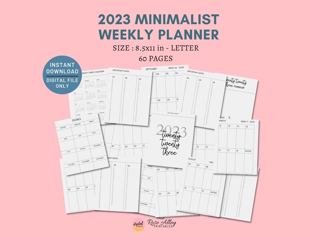 2023-minimalist-weekly-planner-printable-planner-2023-weekly-etsy