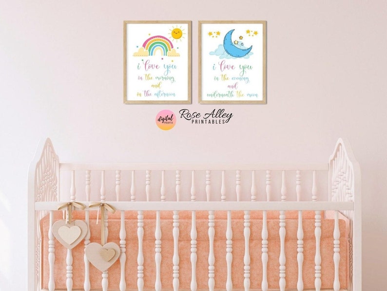 Rainbow Sun Moon and Stars Nursery Decor Kids Bedroom I Etsy Canada