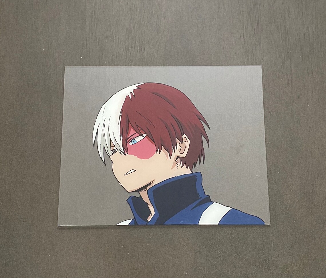 Todoroki Shoto Anime Acrylic Glass Painting Boku no Hero Etsy