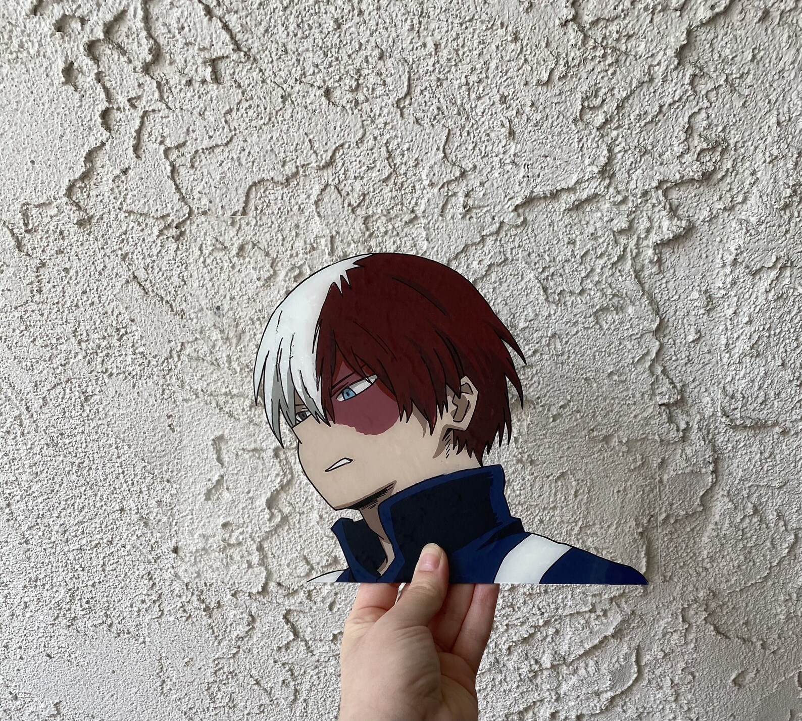 Todoroki Shoto Anime Acrylic Glass Painting Boku no Hero Etsy