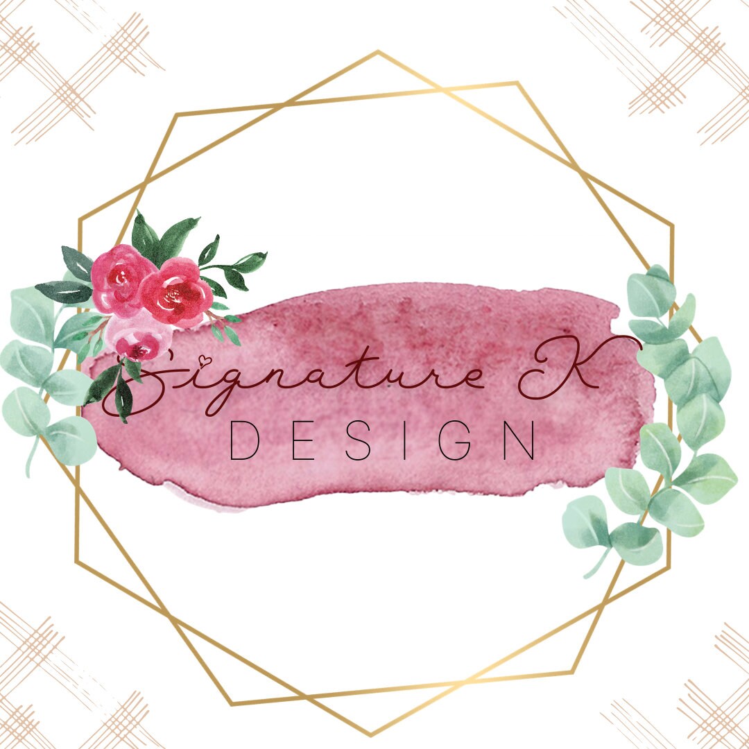 Flower WaterColor Design Premade Logo Etsy