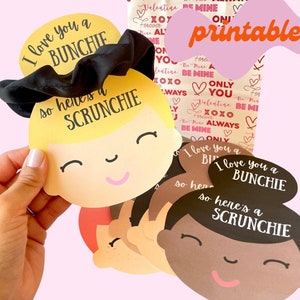 Druckbare Scrunchie Halter Karte für Mädchen Geburtstagsgeschenk Osterkorb Scrunchie Karte Scrunchie Tag Template Ballerina Scrunchie Favor Dancer