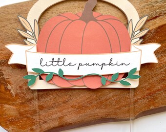 Adorno para pastel de baby shower de otoño: Calabaza pequeña