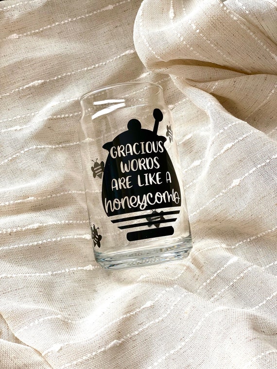 Iced Coffee Glass Iced Coffee Glass W/ Scripture Soda Can Etsy