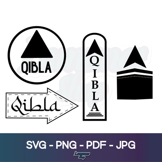Qibla Svg Qibla Direction Prayer Salaah Islamic Wall Art Etsy