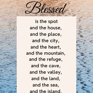 Spiritual Art Print Downloadable - "Blessed is the Spot..." - Baha'i Faith