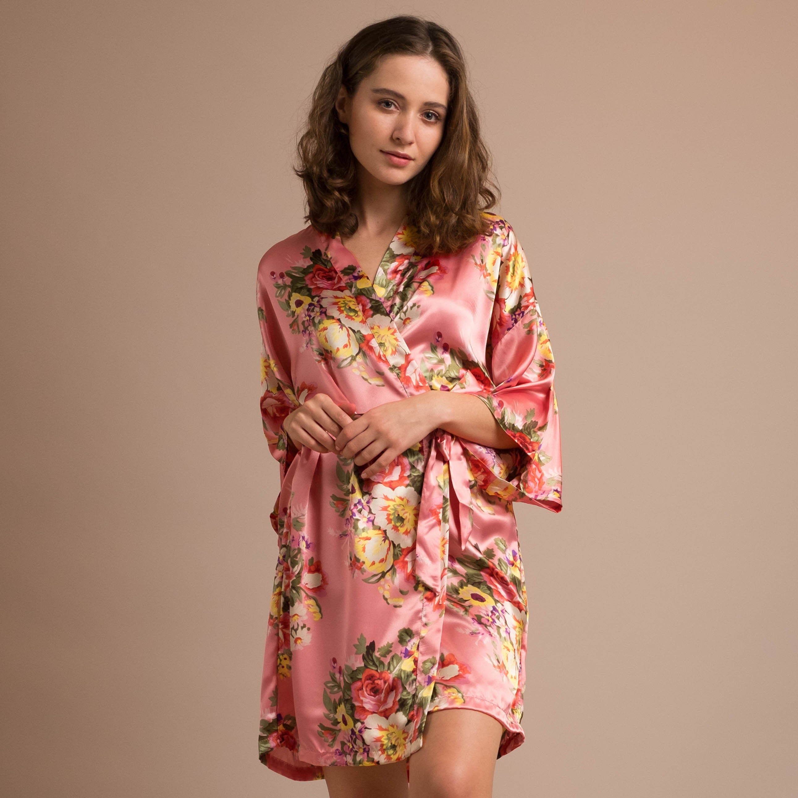 Coral Bridesmaid Robes/ Bridesmaid Robes Floral/ Robes for Etsy