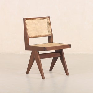 Chandigarh Capitol Cane Chair - Teak and Handwoven Rattan