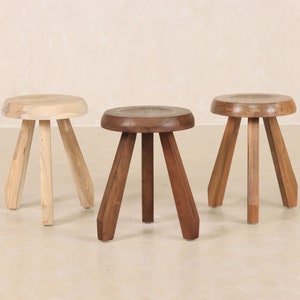 Meribel Stool, Perriand Inspired, Milking Stool