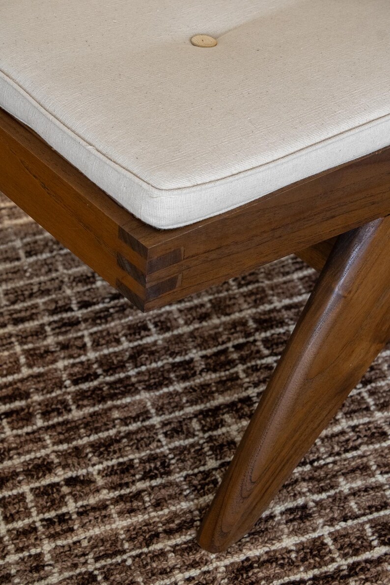 Easy Lounge Slipper Chair - Teak and Handwoven Rattan image 15