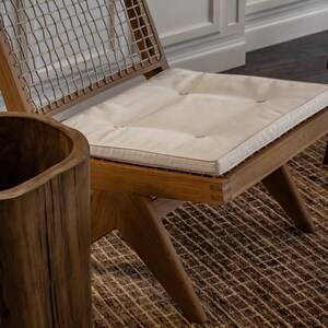 Easy Lounge Slipper Chair - Teak and Handwoven Rattan image 16