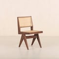 Chandigarh Capitol Cane Chair - Teak and Handwoven Rattan