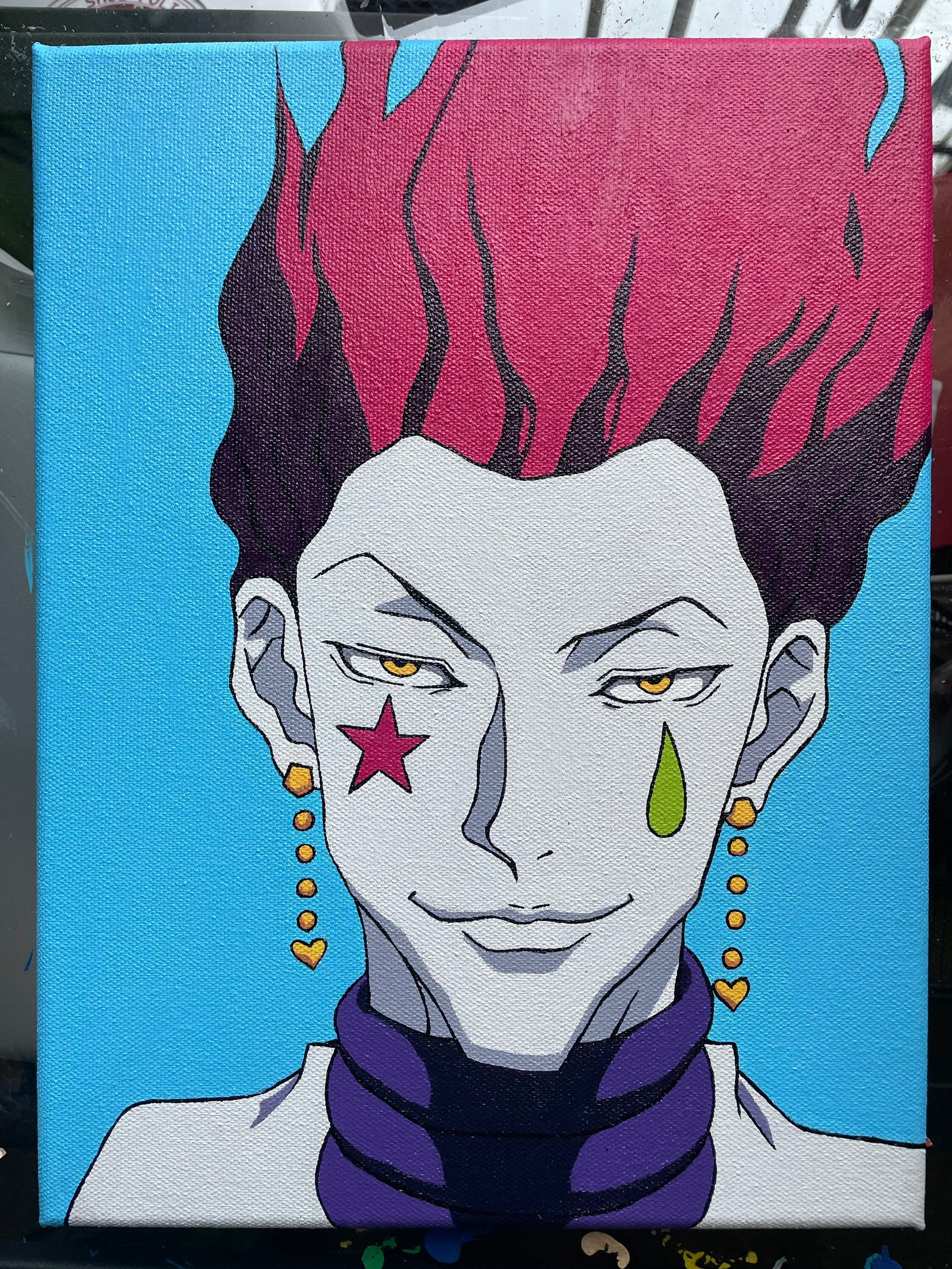 Hisoka Acrylic Painting - Etsy