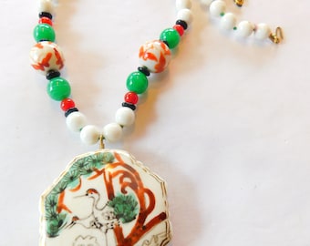 Circa 1963-1990/'s Les Bernard Gold Tone Dimpled Ball Beaded Necklace