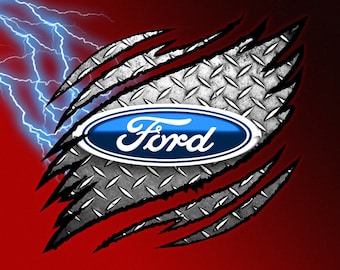 Descarga digital de la imagen de la matrícula de Ford.