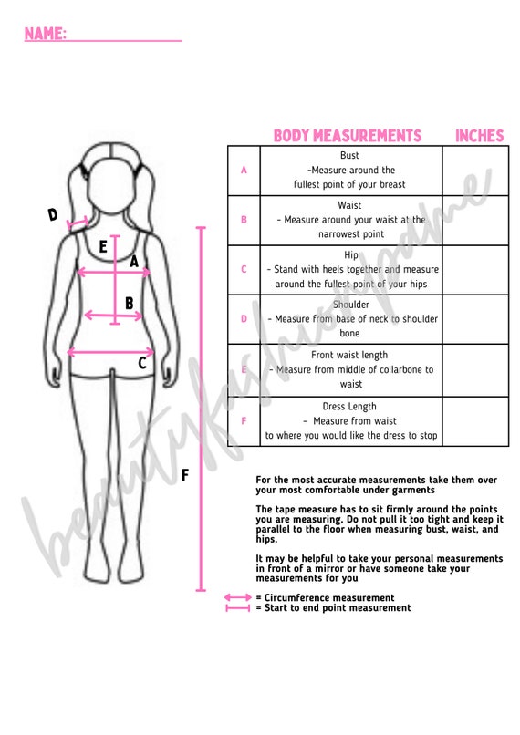 Sewing Body Measurement Guide Kids Fashion