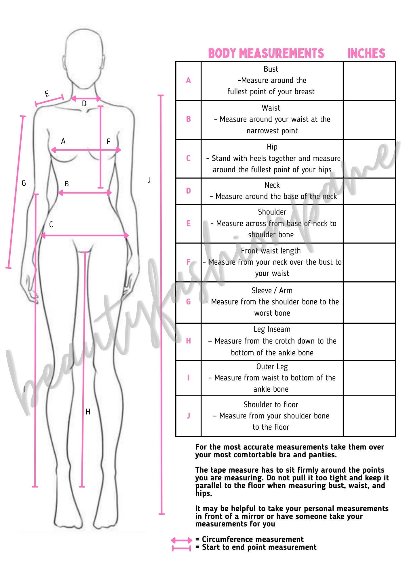 Proper Measurements Body Measurements Beachbody
