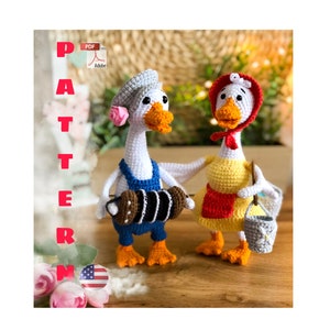 Crochet Pattern Geese / goose/ PDF / ENGLISH / stuffeed toy / amigurumi toy / DIY tutorial / crochet birds / pattern in English