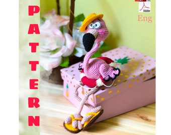 Crochet Pattern | Flamingo | PDF | ENGLISH | stuffeed toy | amigurumi toy |  DIY tutorial | crochet Flamingo|pattern in English