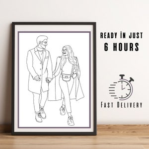 Custom Line Drawing, Minimalist Illustration, Minimalist Portrait, Minimalist drawing, Single Line Art, Abstract Portrait, Custom Line Art