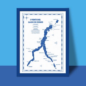 I venti del Lago di Como - Poster in carta semilucida A3