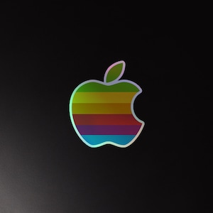Retro Apple Logo - Vinyl Decal, MacBook Pro Logo, Apple Accessories